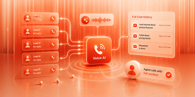 Voice AI calling a lead with full context